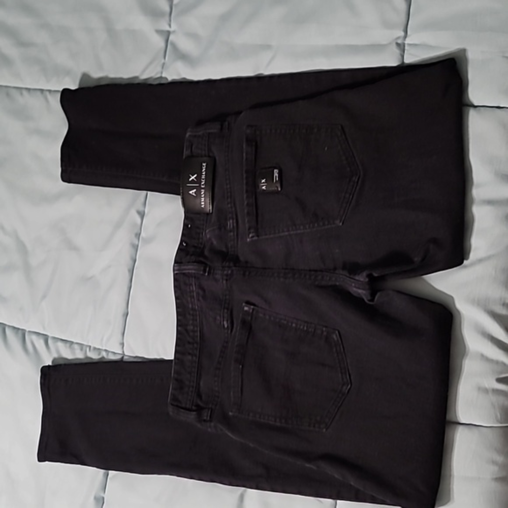 A/X ARMANI‎ EXCHANGE J14 Skinny Black Jeans Women's 33 Excellent Condition